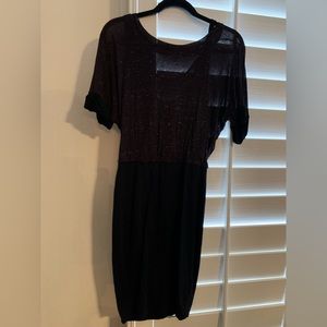 Splendid maroon/black work dress